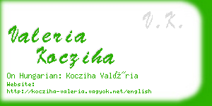 valeria kocziha business card